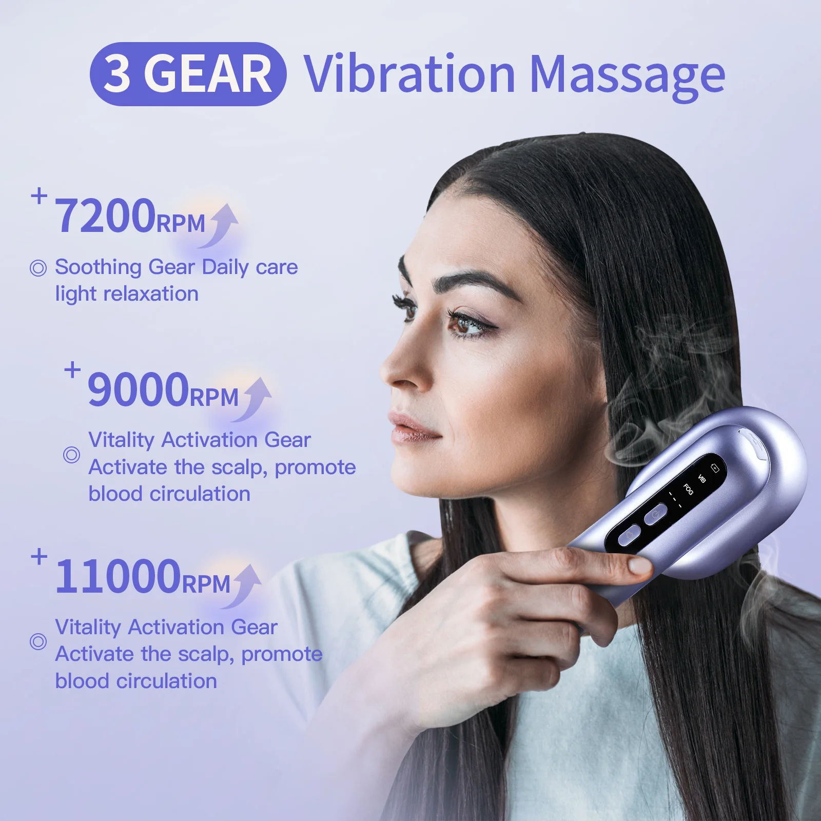 Electric Vibration Massage Comb Hair Follicles Comb Scalp Oil Applicator Head Massager Hair Growth Relief Head Pressure