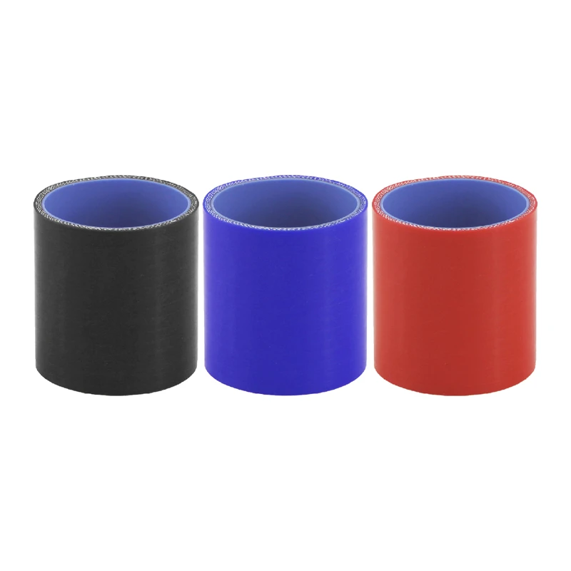 Gerader Rohrverbinder, Racing-Silikon-Kühlerschlauch, 2,5 Zoll, 63 mm, 1 Stück, SCHWARZ/ROT/BLAU