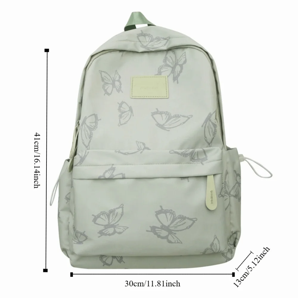 Creative Small Pack Butterfly Backpack Solid Color Korean Style Zipper Shoulder Bag Handbag Sport Casual Backpack Students