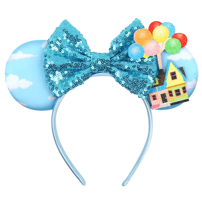 Mickey Mouse Ears Headbands Women Headwear Child Party Hair Accessories Up Disney Pixar Headband for Girls Kids Bow Hairbands