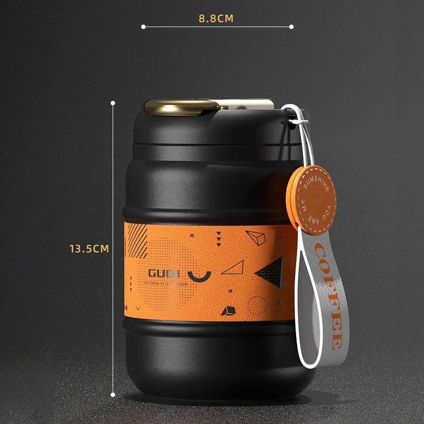 Fashion Coffee Cup Temperature Display, Thermos Bottle Mugs Coffee Cups, Stainless Steel Water Bottle 380ml, Insulated Tea Cup