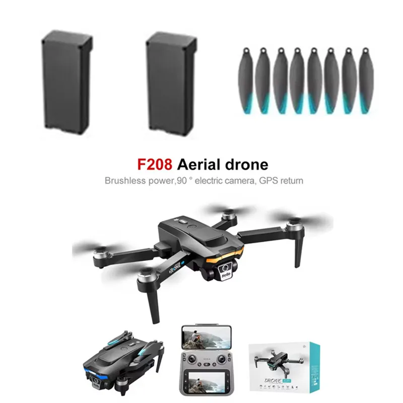 

F208 GPS Screen Drone Battery 7.4V 1500MAH Battery For F208 Drone Original Spare Parts F208 Dron Battery Blades F208 GPS Dron