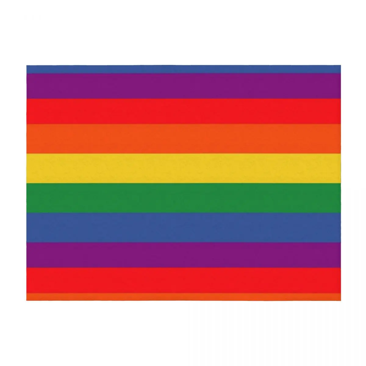 

Rainbow Stripes Throw Blanket Flannel Tourist Flannel Fabric Plaid on the sofa Blankets