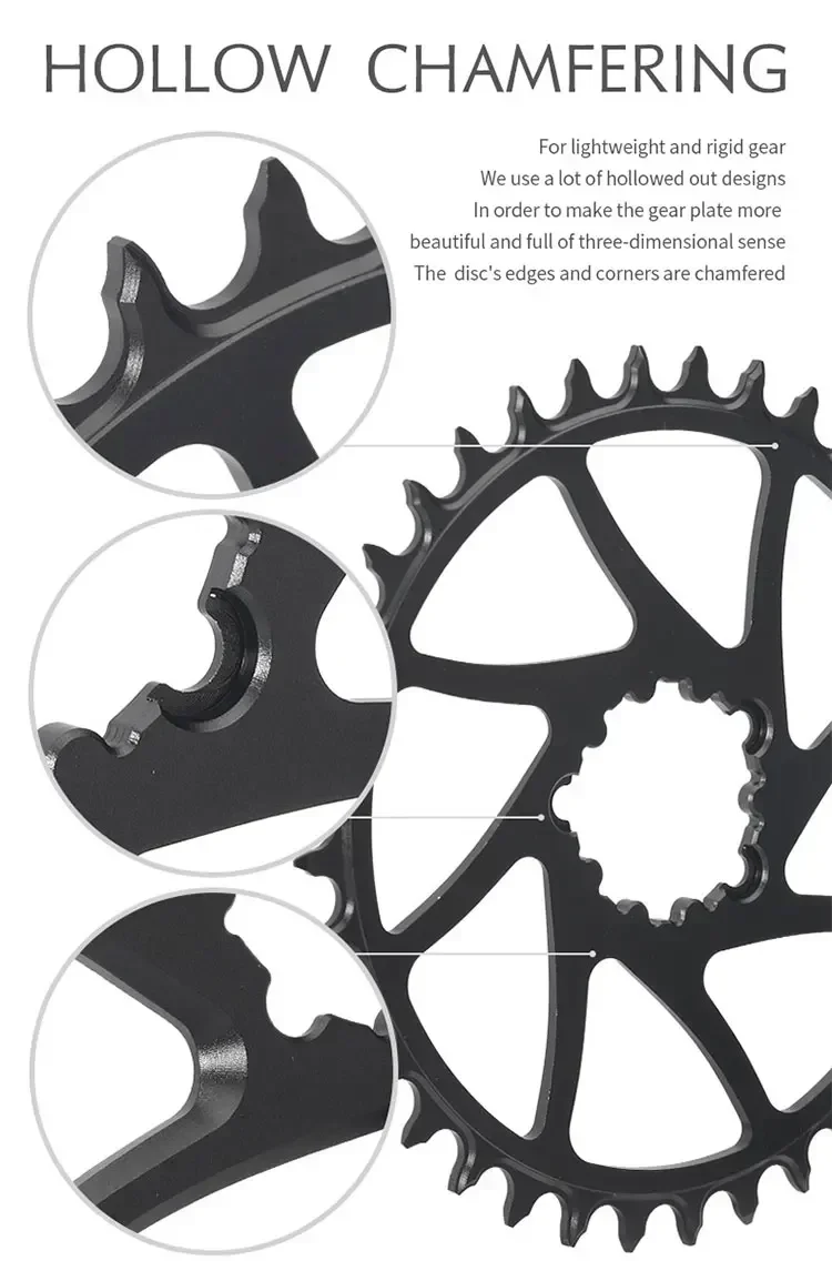 PASS QUEST 0mm Offset Chainring Wide Narrow Teeth Chainwheel 28/30/32/34/36/38/40/42/44/46/48T for SRAM NX XX1 Eagle crank