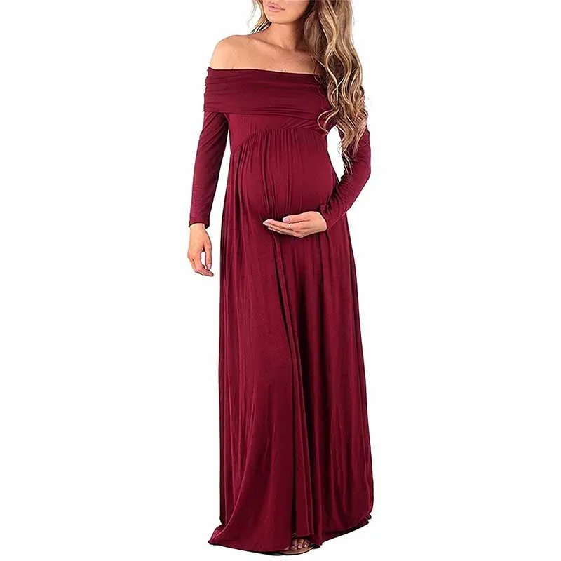 2026 New Women's Photography Dress New Black Casual Pregnant Photo Spring Long-Sleeved Dresses Fashionable Pregnancy Clothes view 5
