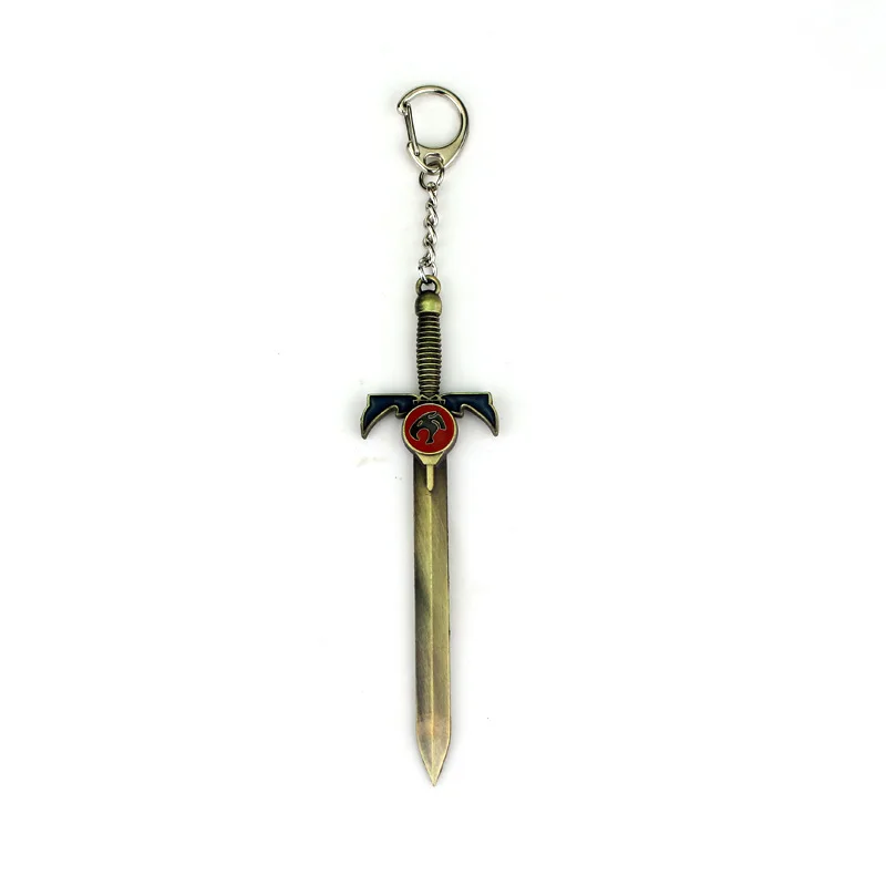 Anime Thundercat Sword Keychain Men Weapon Model Key Chain Key Rings Car Accessories Souvenirs