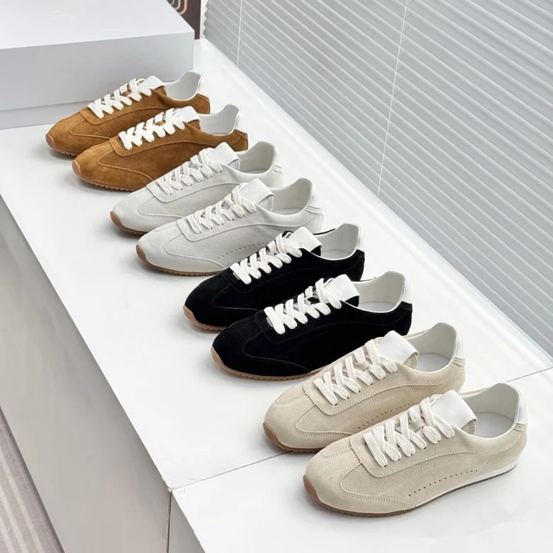 AIYUQI 2026 Neue Damen-Sneaker Flache Rutschfeste Deutsche Trainingsschuhe für Damen Übergrößen Bequeme Freizeitschuhe für Mädchen im Frühling