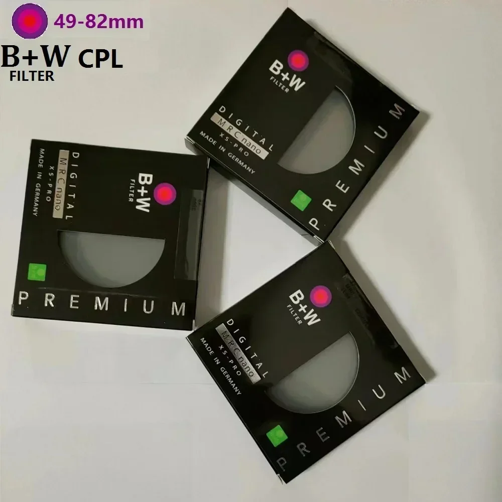 

B+W CPL XS-PRO 49mm_52_55_58_62_67_72_77_82mm Camera Polarizer/Polarizing CIR-PL Multicoat Protective Camera Filter Accessories