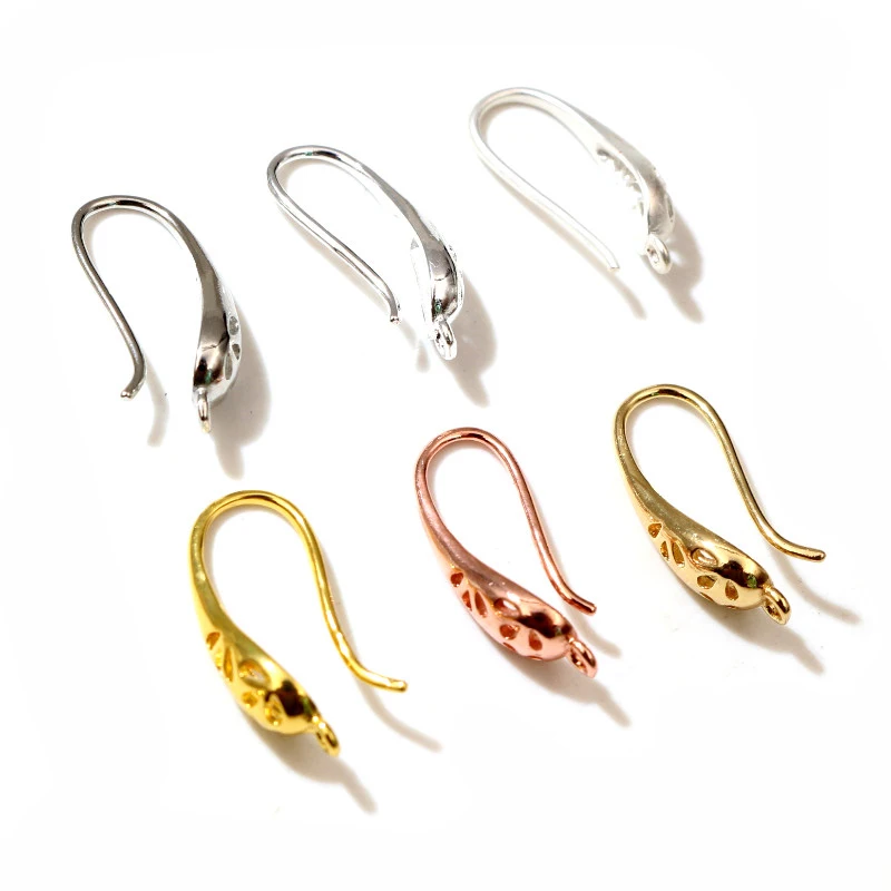10 sztuk (5 par) 20x11mm złoto srebro ucha haki kolczyk przewody do Handmade kobiety moda biżuteria kolczyki