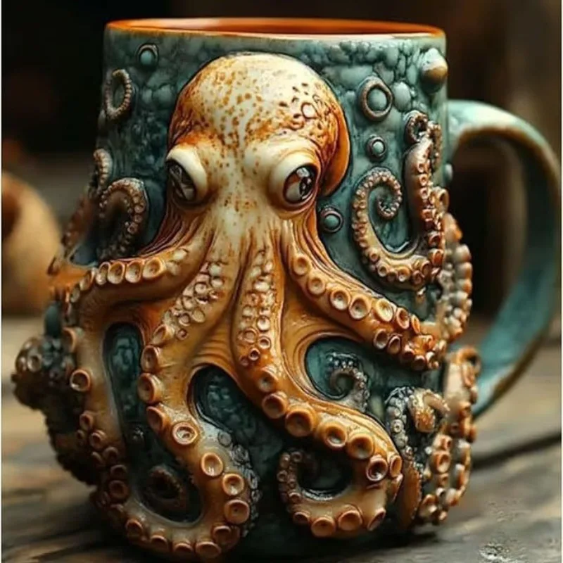 

New Octopus Cup Creative Coffee Cup Unique Movie Collector Gift Home Office Decoration Water Cup Mugs Coffee Cups