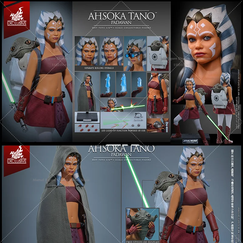 

TMS170 1/6 Scale Ahsoka 12-inch Full Set Action Figure Male Soldier HOTTOYS Exclusive Limited Edition Little Rotta Backpack