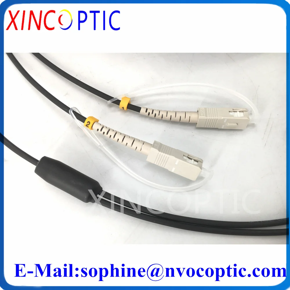 Imagem -06 - Núcleos 50 125 Refletores Jaqueta Preta Lszh 3.0 mm sc Refletor st fc 100 150 200m Fibras 2c Cabo de Remendo de Fibra Blindada sem Carretel mm