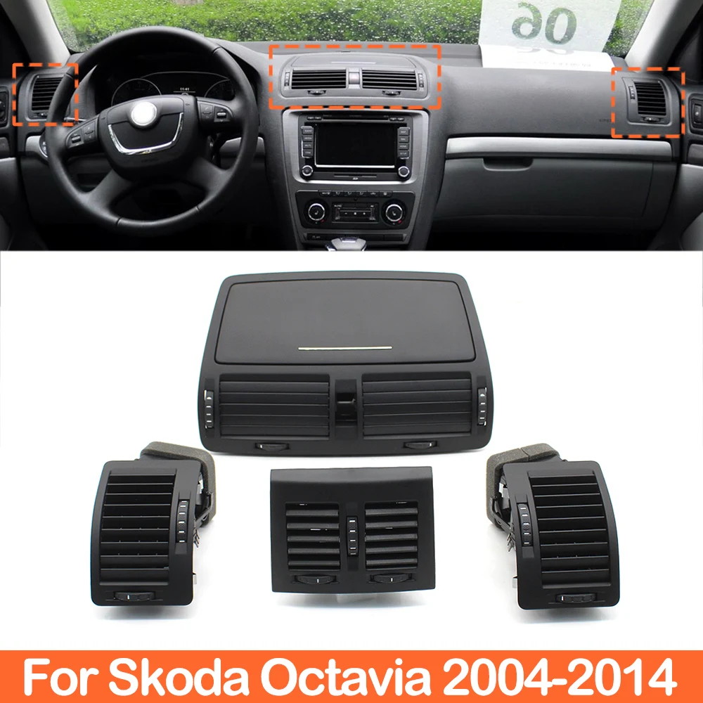 Przedni centralny lewy prawy tylny klimatyzacja AC kratka wentylacyjna zespół wylotu dla Skoda Octavia Laura 2004-2014 1ZD 820951