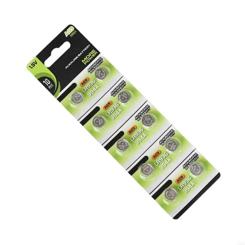 F62C 10pc/20pc AG7/AG8/AG9 Alkalin -Knopfzellen 1,55 V Zuverlässige Leistungsquellen Batterie für Hörgeräte und medizinische