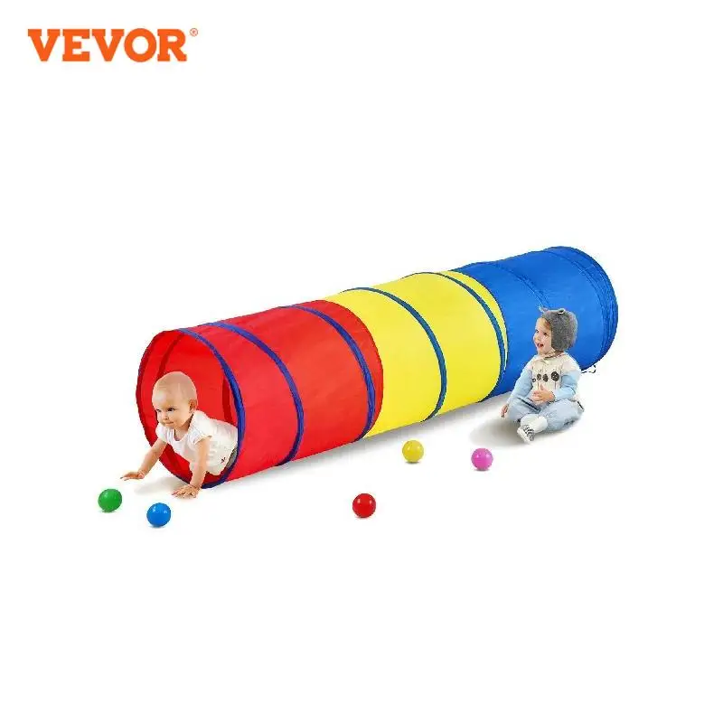 

VEVOR Kids Play Tunnel Tent for Toddlers Collapsible Gift for Boy and Girl Play Tunnel Indoor and Outdoor Game Red/Yellow/Blue