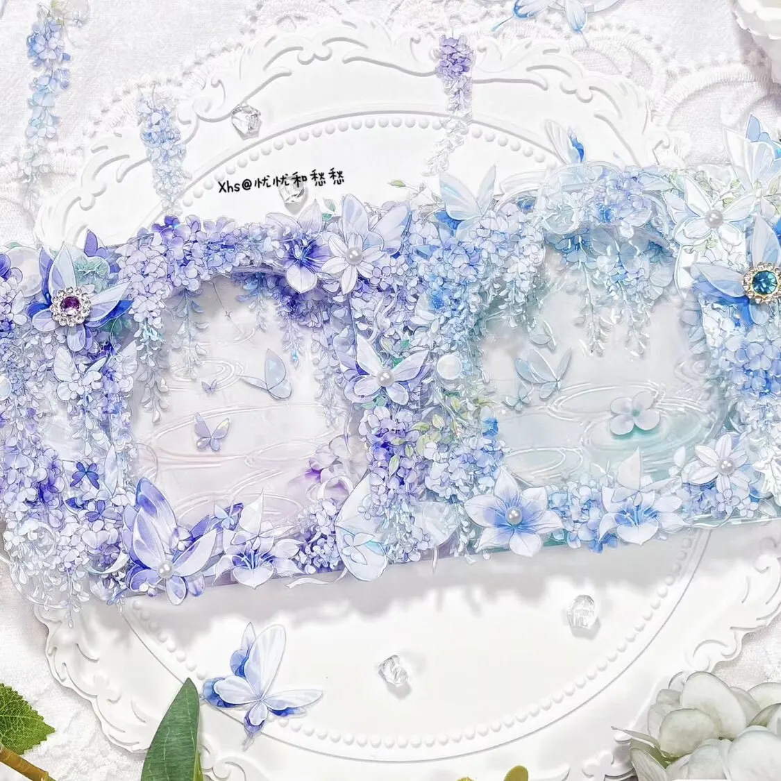 

Декоративная лента Washi Pet Tape 3.25, 1 рулон, цвета: Ледяной синий фантазия, Глициния фантазия, Специальный материал для дневников «День и ночь», Блестящий светлый декор Polco