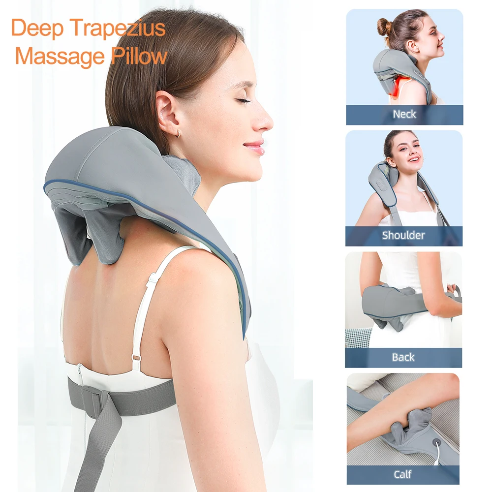 Wireless Neck And Shoulder Massager Kneading Massage Shawl Trapezius Massager Shoulder Back masajeador