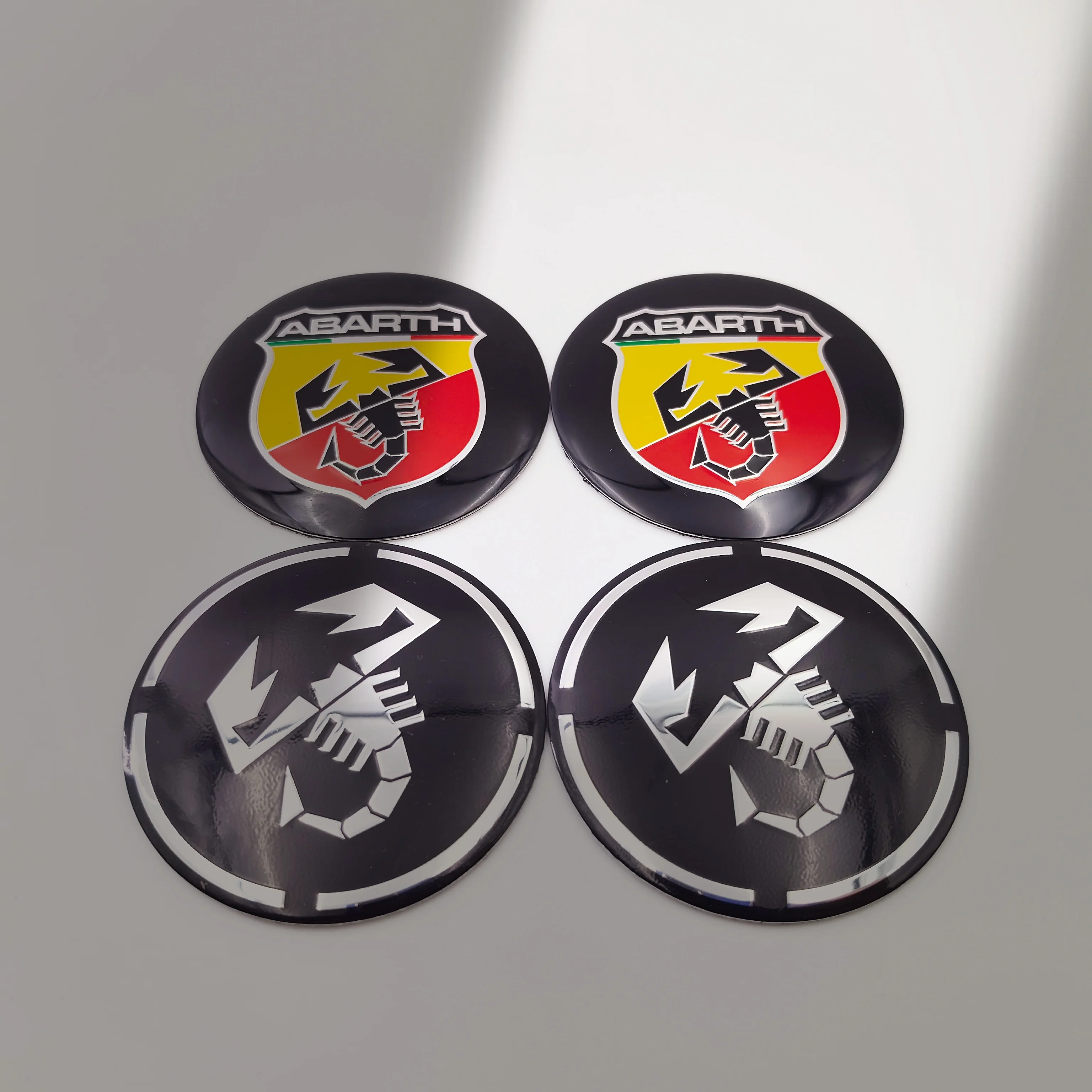4pcs 56mm fiat Abarth 3D logo car  Wheel Center Hub Cap auto Rim refit dust-proof badge covers sticker styling accessories
