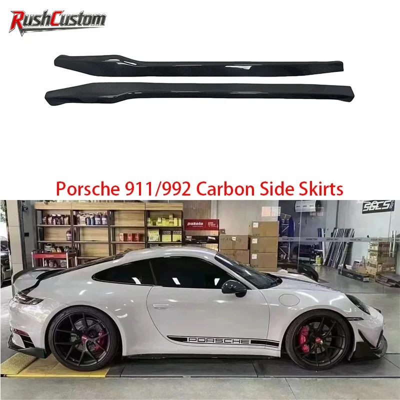 

For Porsche 911 992 2019-2023 Sport Version Real Carbon Fiber Front Lip Rear Diffuser Body Side Skirt Kit Trunk Spoiler Refit