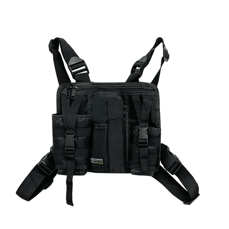 

1pcs Men's Tactical Utility Vest Bag - Multi-Pocket Cargo Chest Pack, Casual & Functional Bags for Wholesale