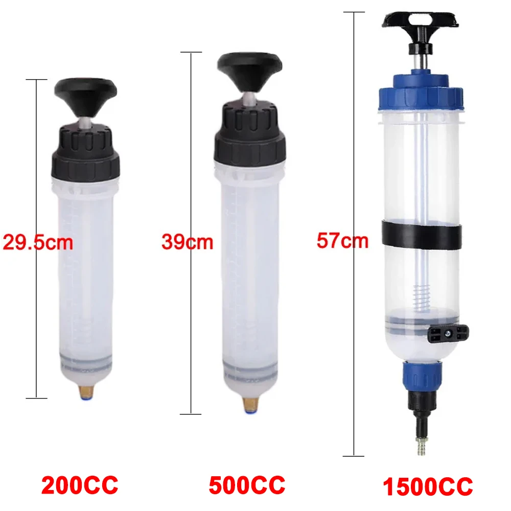 Car Syringe Oil Pump Extractor Fluid Pump Evacuator for Automotive Applications Auto Brake Fluid Changes Hand Oil Vacuum Pump