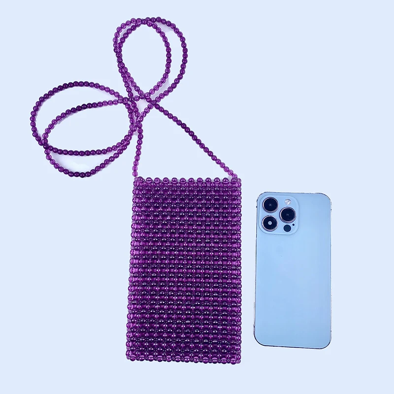 New Instagram style handbag, women's handmade woven beaded mini bag, diagonal cross shoulder, Korean style trend