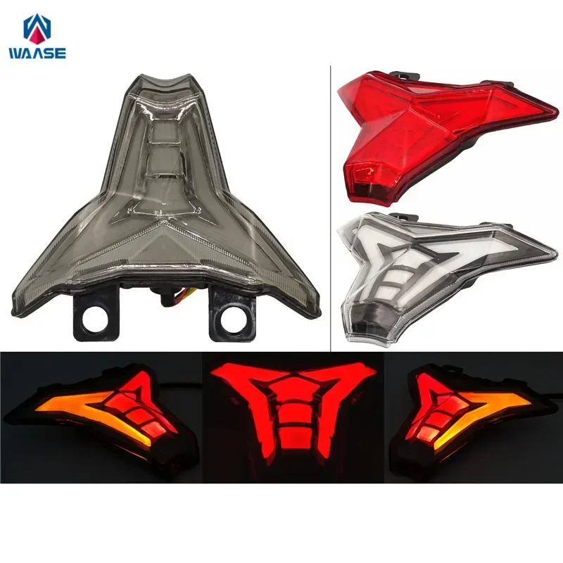 

waase For Kawasaki Ninja ZX6R ZX-6R ZX636 2019 2020 2021 2022 2023 Rear Tail Light Brake Turn Signals Integrated LED Light