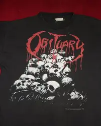 OBITUARY - Pile Of SkullsTour T-shirt, reprinted shirt TE5098 long sleeves