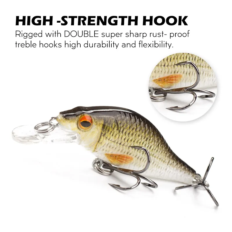 Agoie Unique Textures Wobbler Bionic Lures For Fishing Catch More Bass Pike 7cm/9cm Floating Crankbaits Fishing Artificial Bait