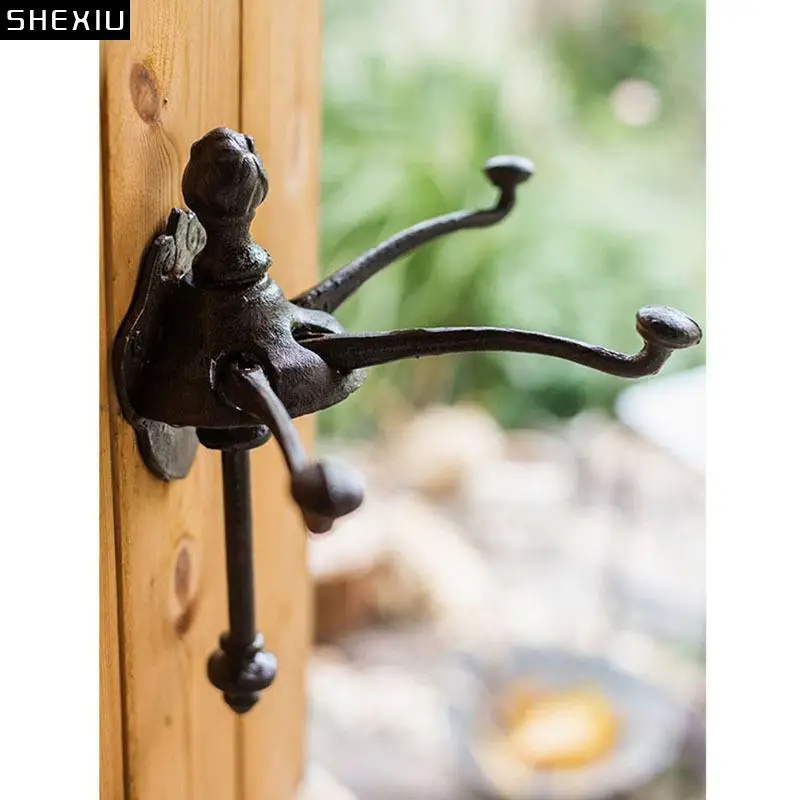 

Retro Three-claw Hook Hanging Shelf Wall Hanging Decorative Hook Garden Tool Storage Rack Courtyard Pastoral Outdoor Decoration