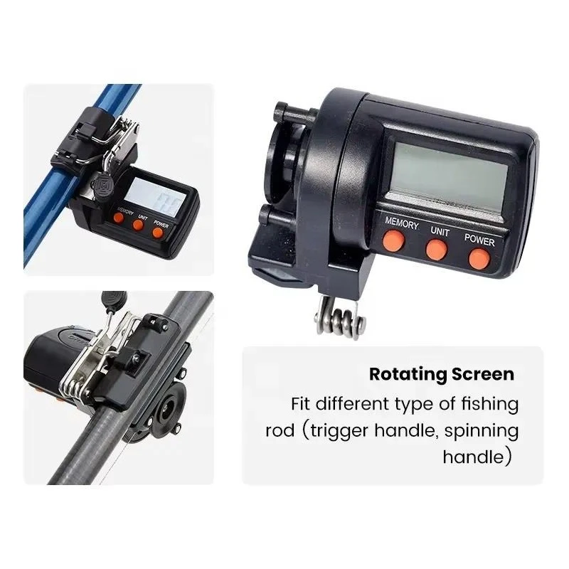 EE1 for Fishing Line Length Depth Gauge Counter 999m ft Digital Display Fishing Counter