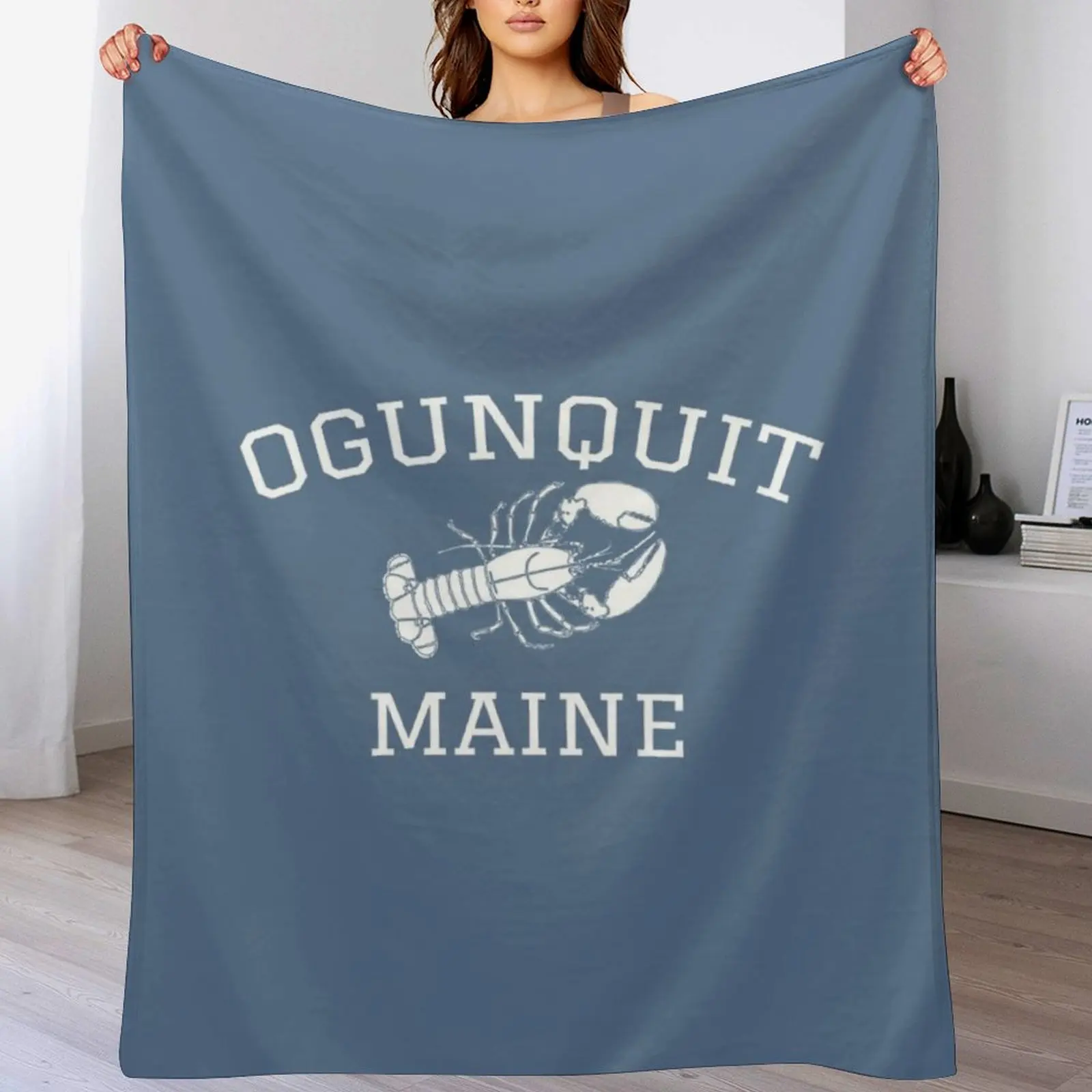 

Ogunquit, Maine Lobster Sweatshirt Throw Blanket Luxury Thicken Extra Large Throw Winter beds Luxury St Blankets