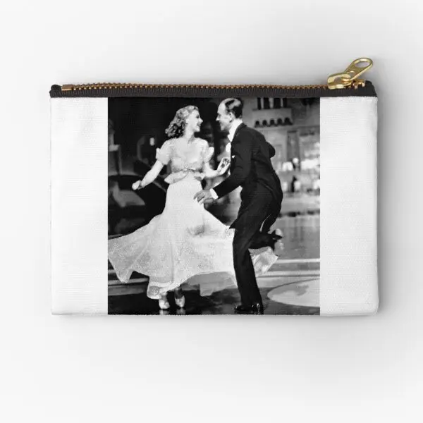 Ginger Rogers And Fred Astaire  Zipper Pouches Men Women Socks Pure Wallet Bag Underwear Panties Key Storage Cosmetic Pocket