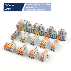 10PCS Universele Compacte Draad Connector Splitter Quick Elektrische Kabel Splice Terminal Blok Voor 28-12AWG Kleine Bedrading Connector