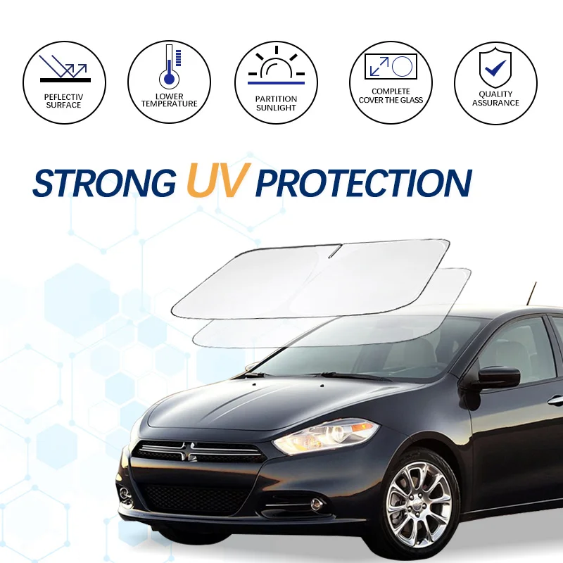 For Dodge Dart Daytona EV Forza Hornet Windshield Sun Shade Sunshade Sun Visor Protector Foldable Blocks UV Rays Keep Car Cooler