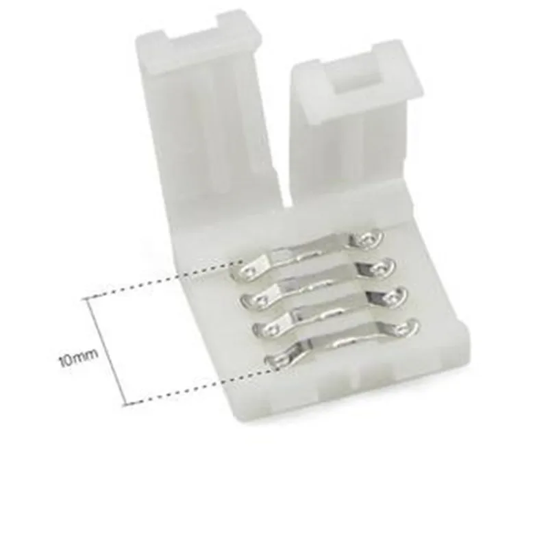 50PCS/Package 2/3/4/5PIN Solderless Led RGB Connector Adapter 8/10/12mm Width Quick Connect for 3528 5050 WS2811 Led Strip Light