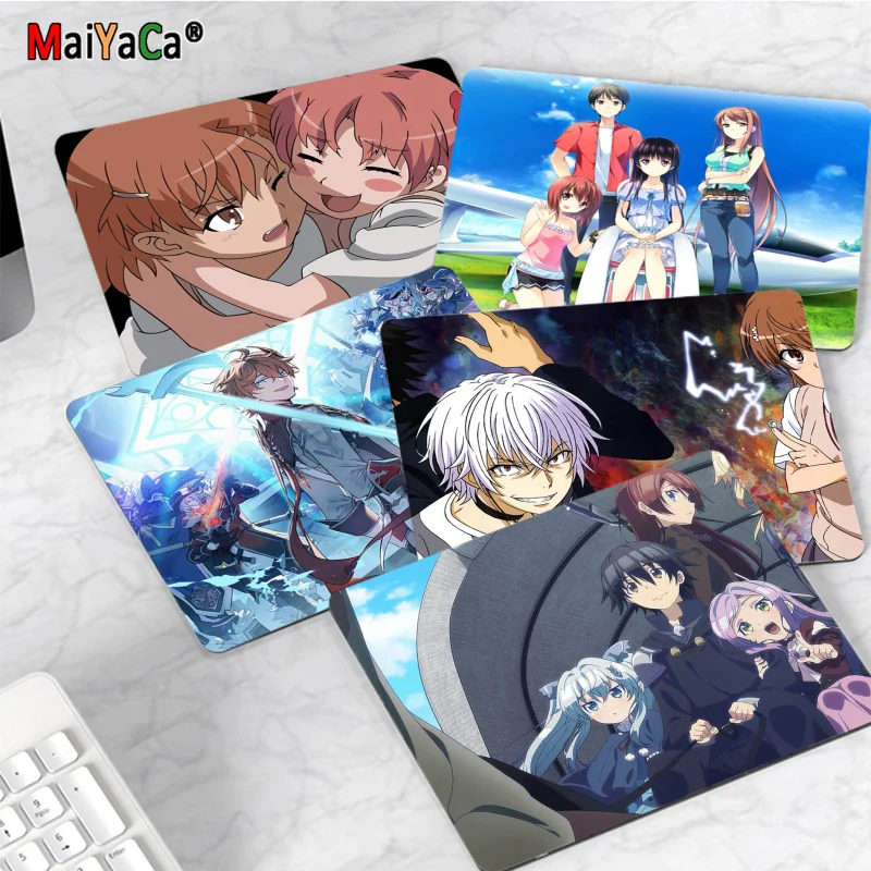 A Certain Scientific Railgun Mousepad Rubber Small Thickened Mouse Pad Gaming Keyboard Table Mat Office Supplies Room Decor