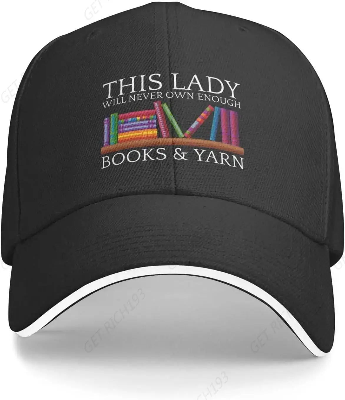 This Lady Will Never Own Enough Books Yarn Hat For Men Baseball Cap Graphic Hats One Size For Outdoor Hiking