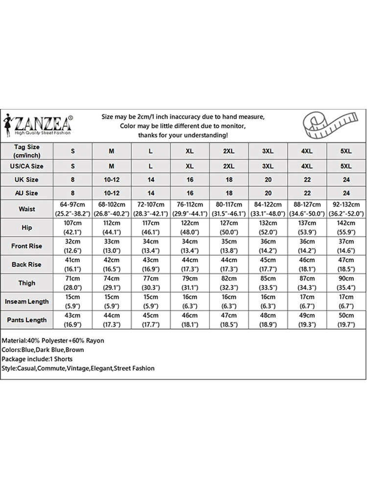 2025 ZANZEA Vintage Women Shorts Skirts Denim Bottoms Fashion Pockets Solid Elastic Waist Pantalons Casual Wide Leg Short Pants