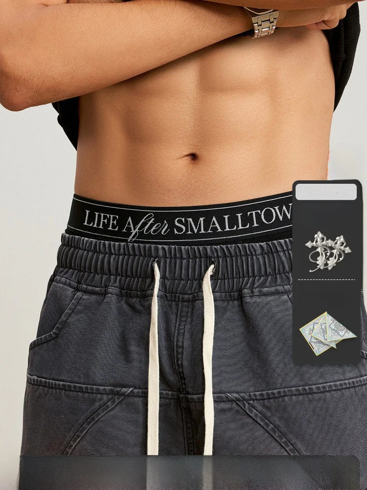 STK SmallTownKid Men's Modal Underwear Breathable Loose Comfortable Mid-Waist Boxer Shorts Youth Pure Color Home Clothes
