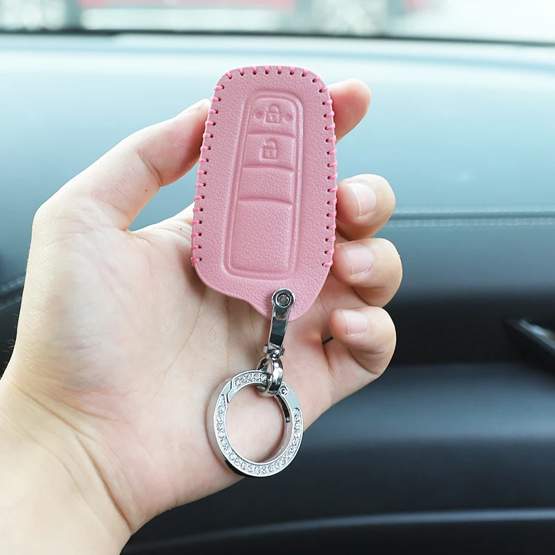 For Toyota Camry 2015-2021 Car Key Case Key Fob Cover Keychain Car Accessories For Girls Pink