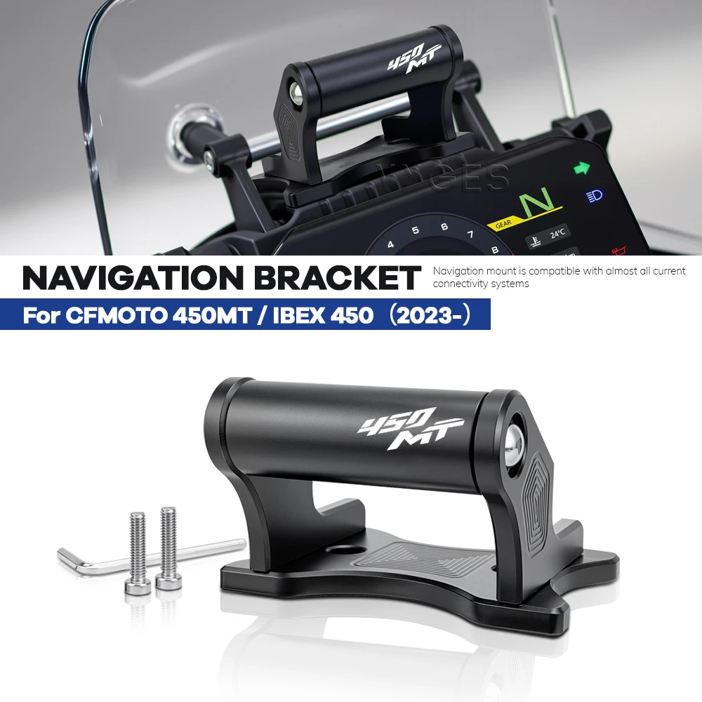 Motorcycle Navigation Bracket GPS Mount Device Carrier SMART PHONE Adapt Holder For CFMOTO 450MT IBEX 450 450 MT IBEX450 2023-