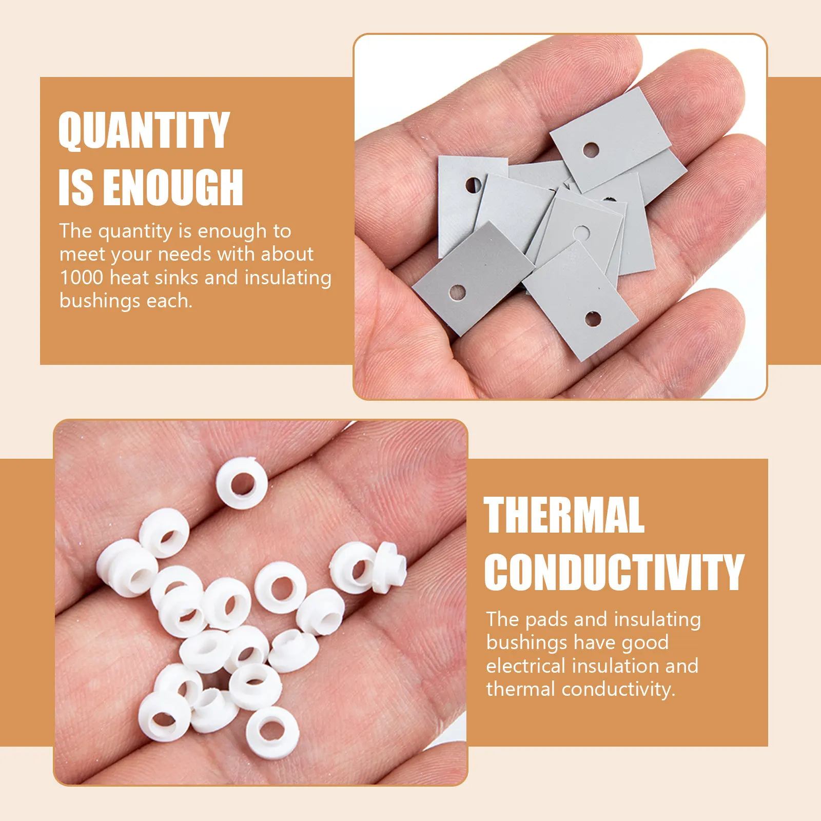 

1Set Thermal Pad Heatsink Bushing Set High Efficiency Silicone Insulator Pads Heat Conductive Sheet Transistor Audio Power