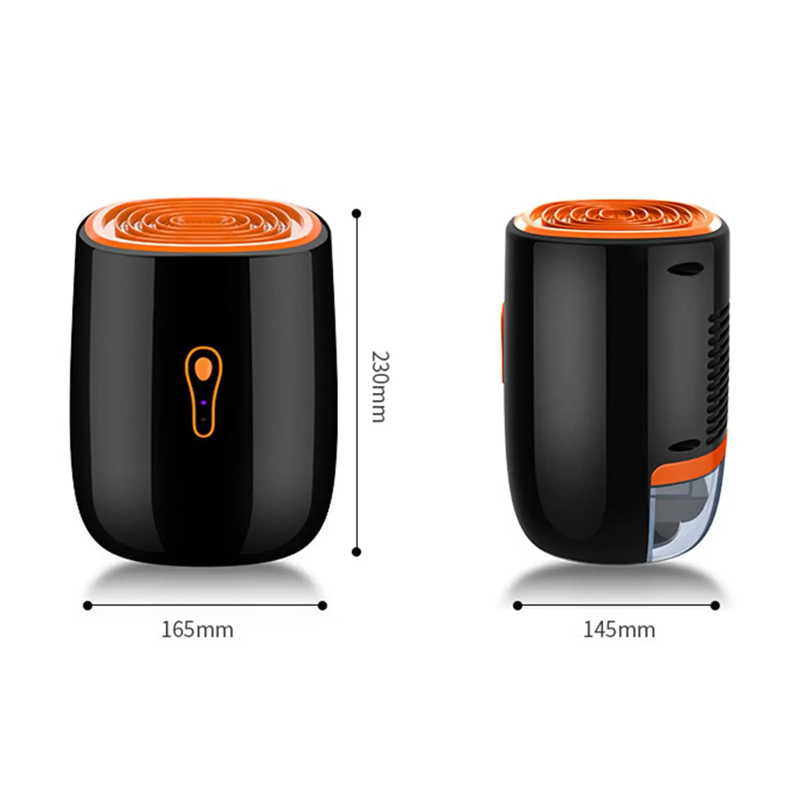 Assorbitore di umidità Essiccatore compatto 800ml Silenzioso Piccolo deumidificatore portatile per bagno Seminterrato Guardaroba Armadio Cucina