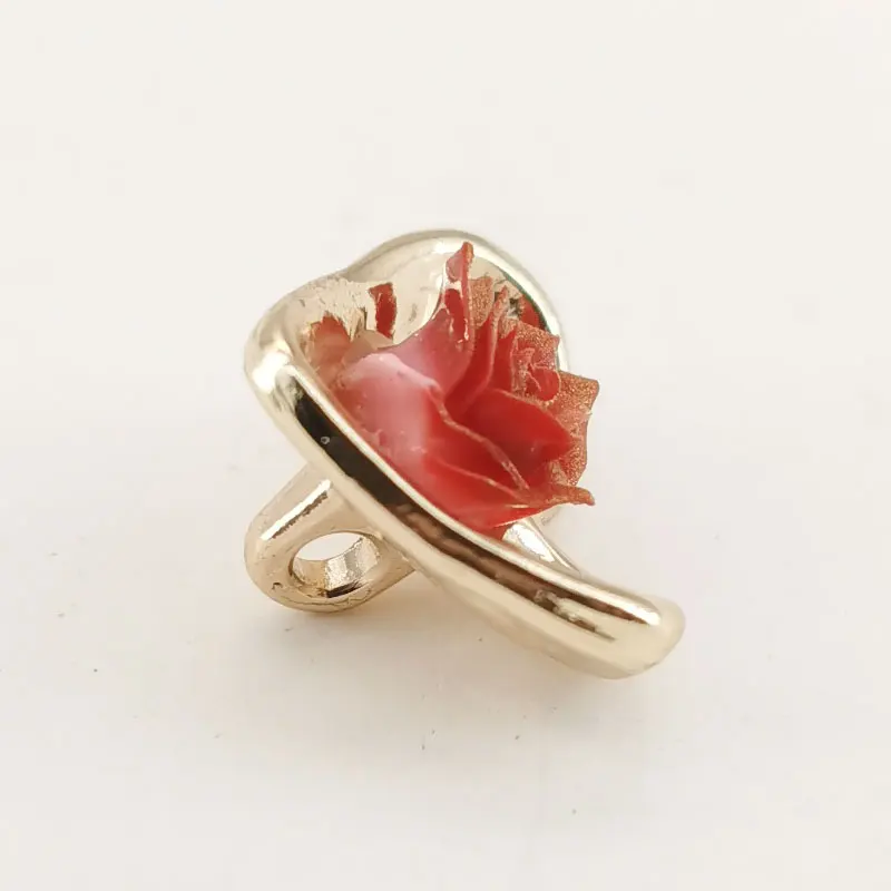10 Stück 14 mm Mini-Herz-Blumen-Metallknöpfe für Kleidung, Hemden, Manschetten, Damenbekleidung, Zubehör, Nähzubehör, Knöpfe – Detail 5