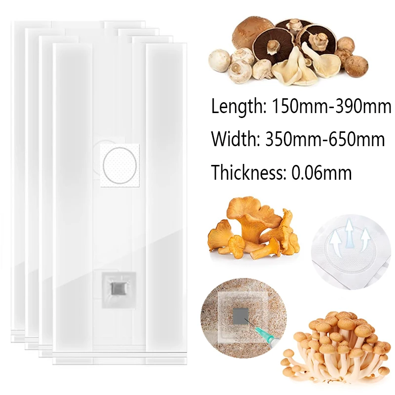 10-20pcs Bags For Mushroom Cultivation Medicinal Mushrooms High-Yield Cultivation Mushroom Cultivation Bags Mushroom Production