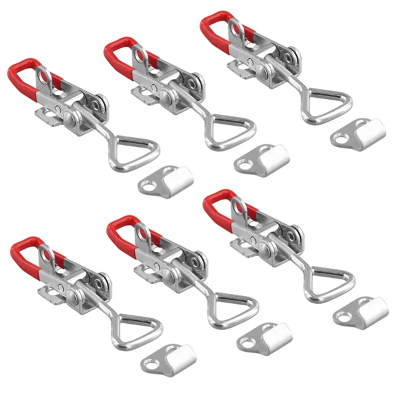 

【Popular】Pull Latch Clamp 6PCS Pull Action Latch Adjustable Toggle Clamp 150Kg 330Lbs Holding Capacity