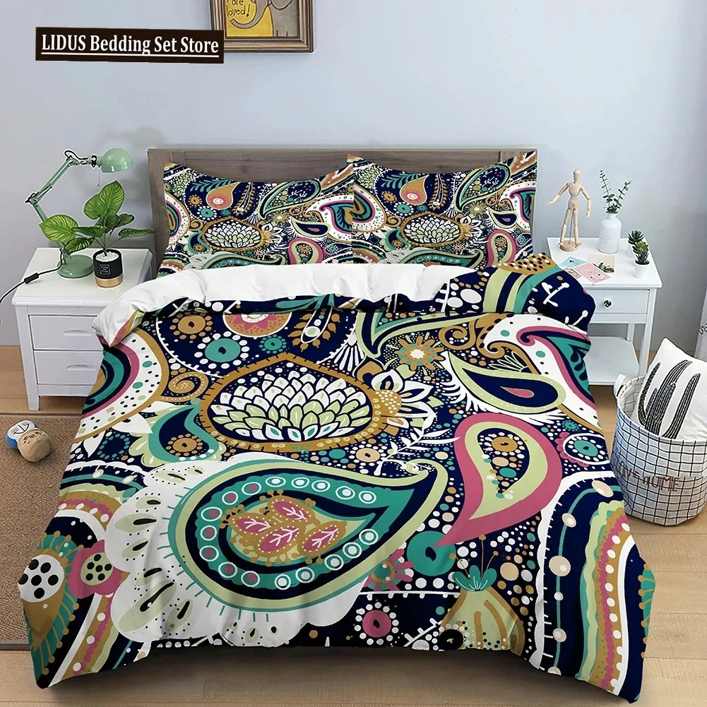 

Ethnic Mandala Duvet Cover Set 3D Print Quilt Set Abstract Art King Queen Full Size Polyester Bedding Set For Boys Girls Kids