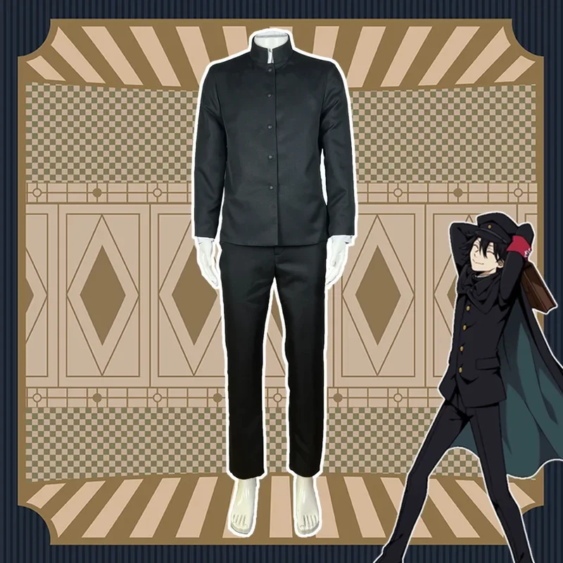 Anime Bungo Stray Dogs Edogawa Rampo Costume Cosplay mantello nero giacca pantaloni Detective uniforme vestito Halloween vestiti di natale