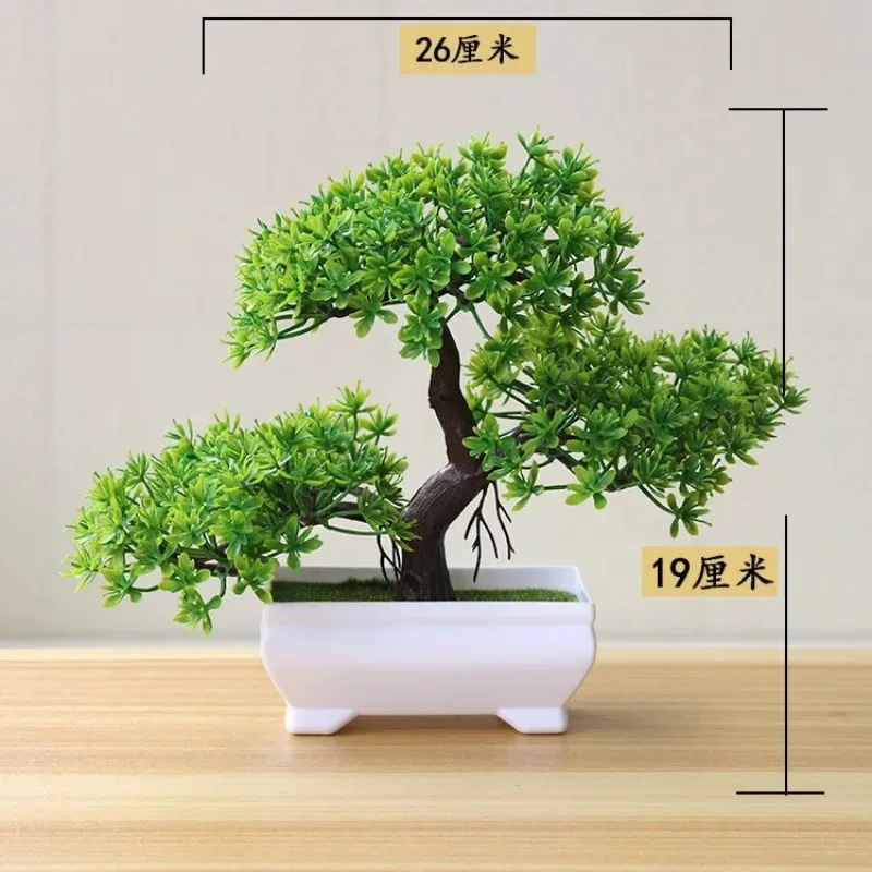 Plantas artificiales de plástico, bonsái, árbol pequeño, maceta de simulación, adornos en maceta, arreglo de jardín de flores, decoración de mesa para el hogar, 1 ud.